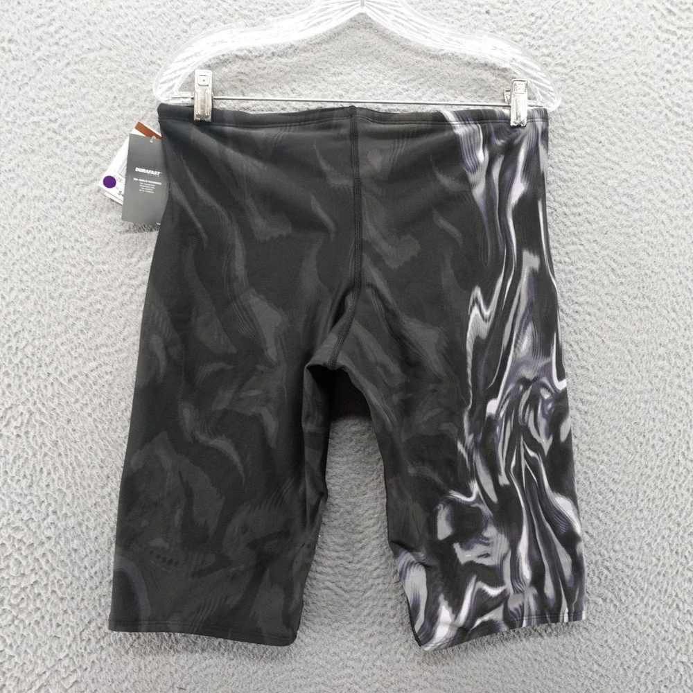 TYR Mens Durafast Elite Vaporwave Jammer Swim Suit Smoke Grey XL 38 NEW